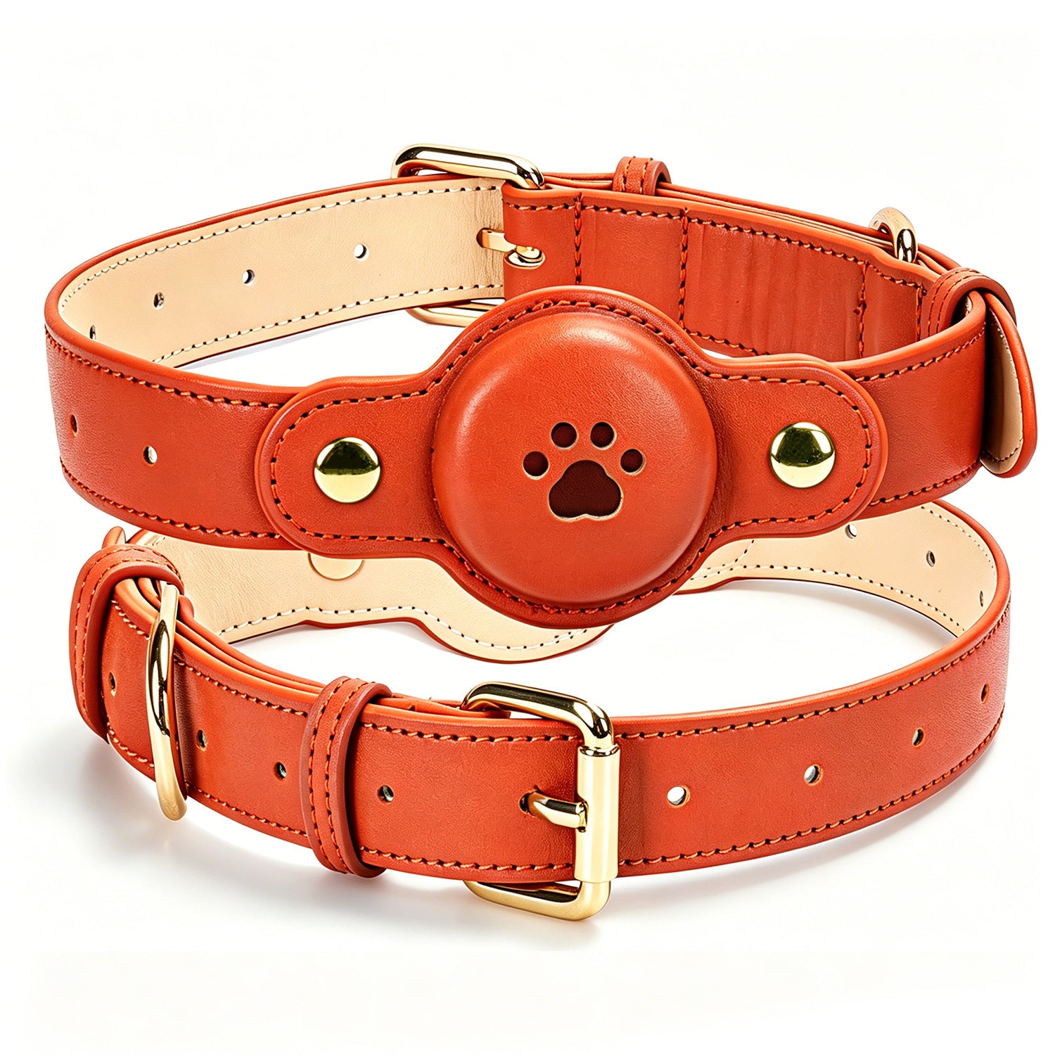 Collier GPS en cuir PU en cuir