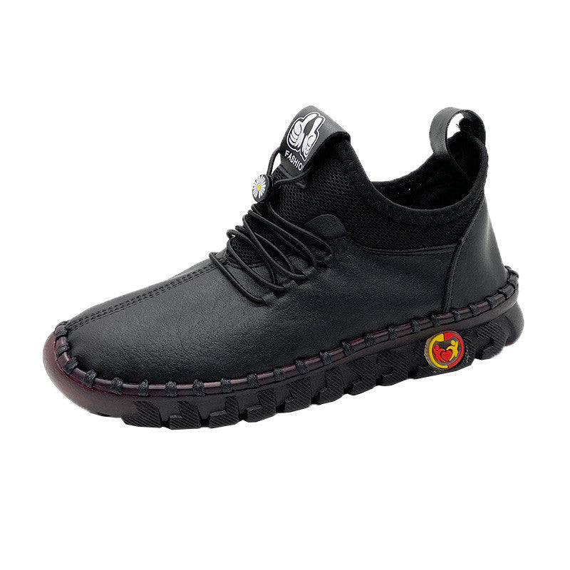 Chaussures de marche en cuir véritable pour femmes Oxford Soft Sole