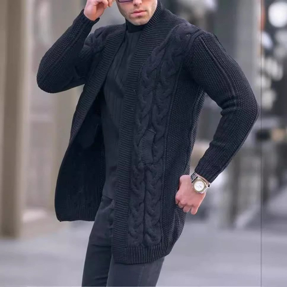 Chandail de cardigan casual homme avec manches longues pour l'automne et l'hiver