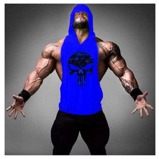 HOODED SKULL BODYBUILDING TOP