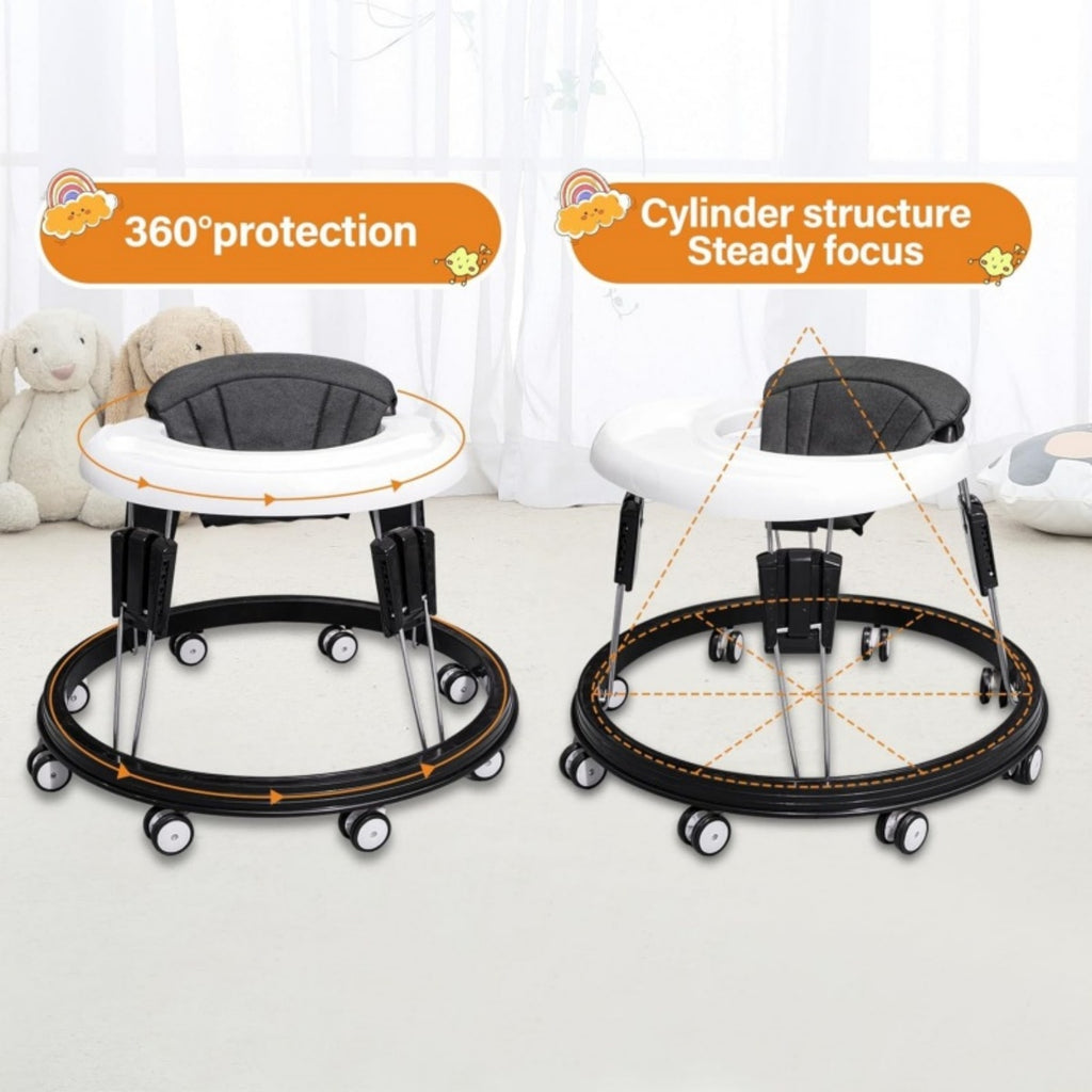 Portable Baby Walker Activité Toddler Première étape Poussez le long de la promenade Bouncer pliant