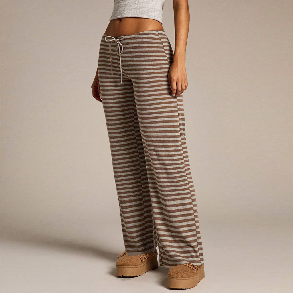 Pantalons rayés Europe-Américains confortables et occasionnels