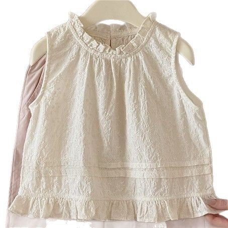 Versatile Pastoral Ruffled Hem Solid Couleur Veste Jacquard