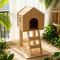 Cat House Cat Treehouse Cat Bed Hideaway pour petits chats seniors à pattes courtes