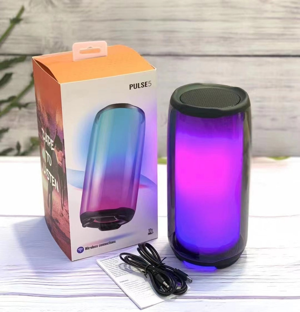 Haut-parleur Bluetooth portable avec une lumière colorée à écran complet