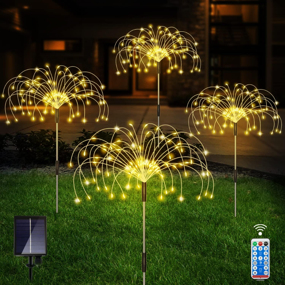 Lampes de jardin à feu solaire 4 Pack