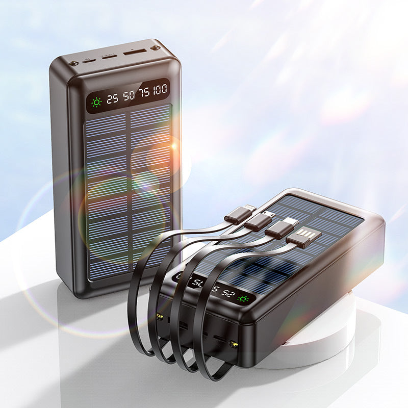 Solar avec câble Power Bank 30000 MA Alimentation mobile