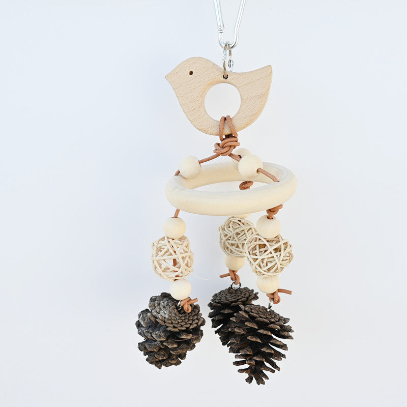 Jouet d'oiseau perroquet en bois Fruits Molar Soulagement fournitures farcies