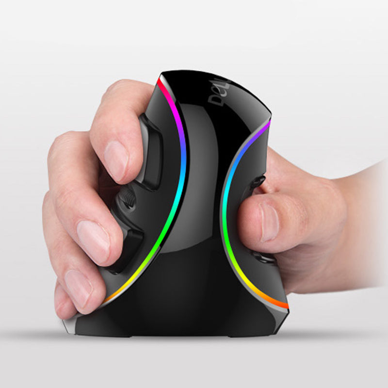 Escargot ergonomique vertical RGB Souris filaire à main anti-souris