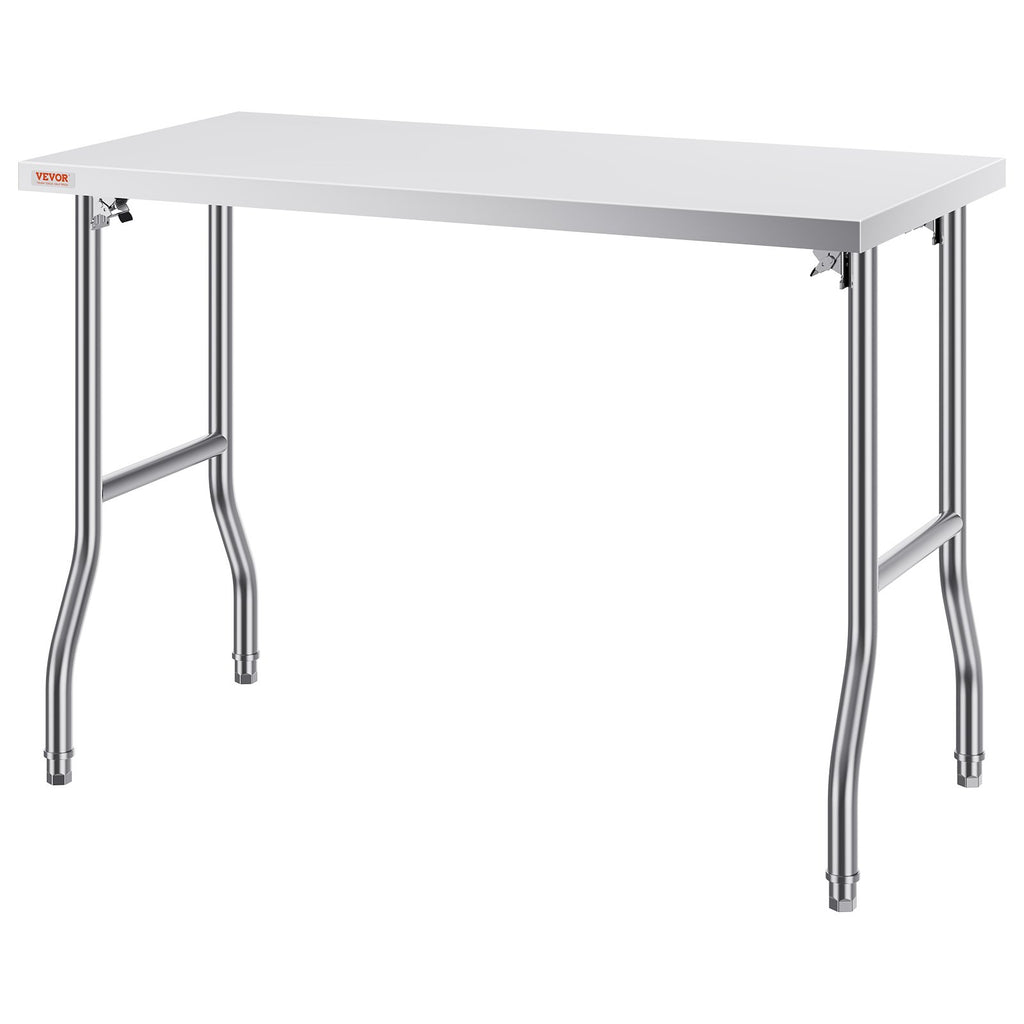 VEVOR Poste de travail commercial 48 X 24 pouces Table de préparation commerciale pliante