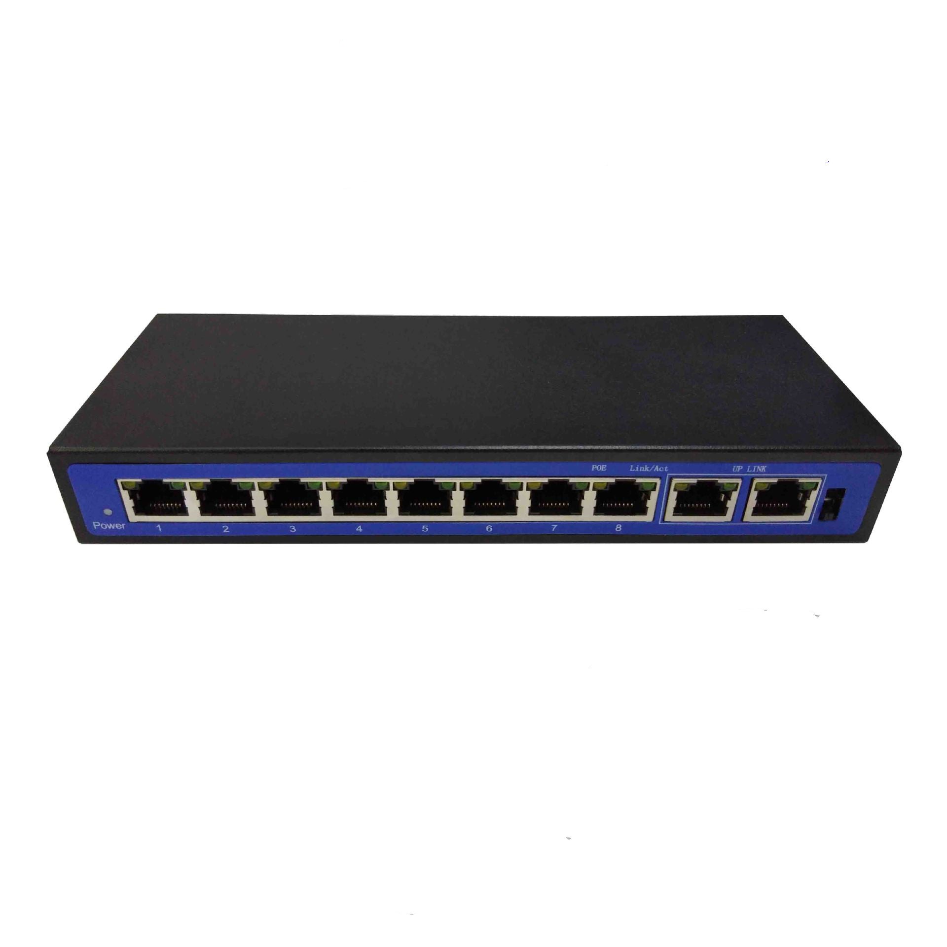 8+2 puissance 10 port 100M POE commutateur sans fil AP 48V alimentation externe