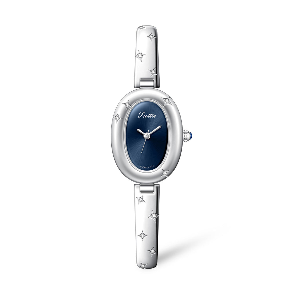 Montre bracelet disque ovale