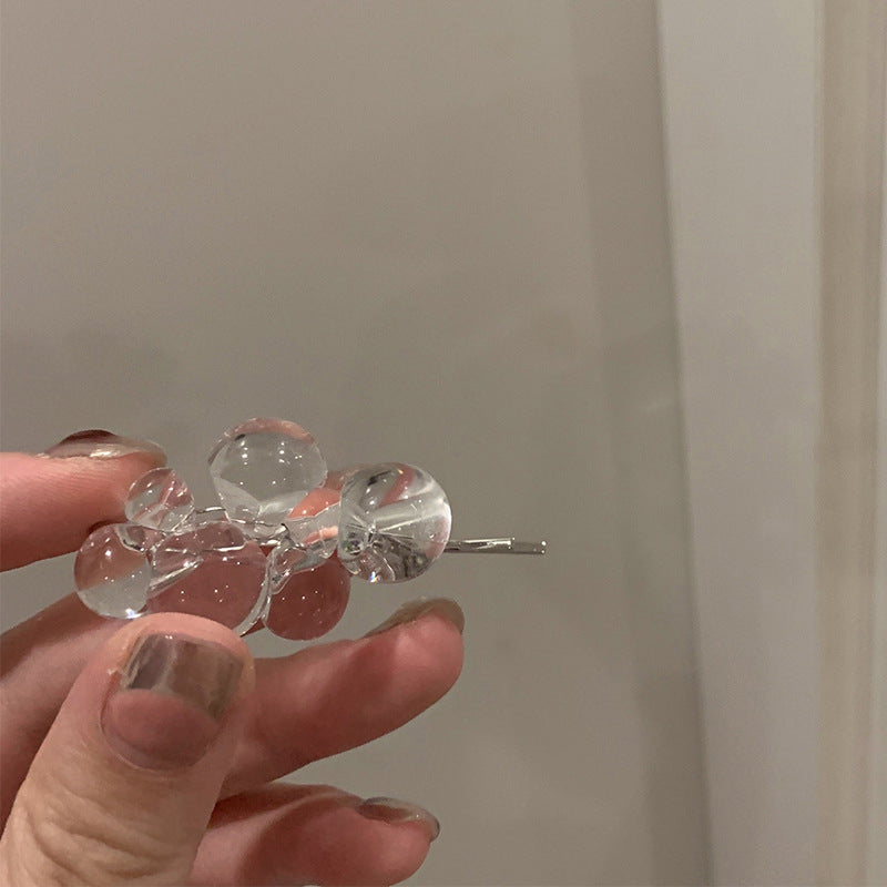 Simple face acrylique perles Clip