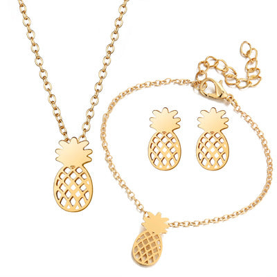 Boucles d'oreilles creuses en ananas