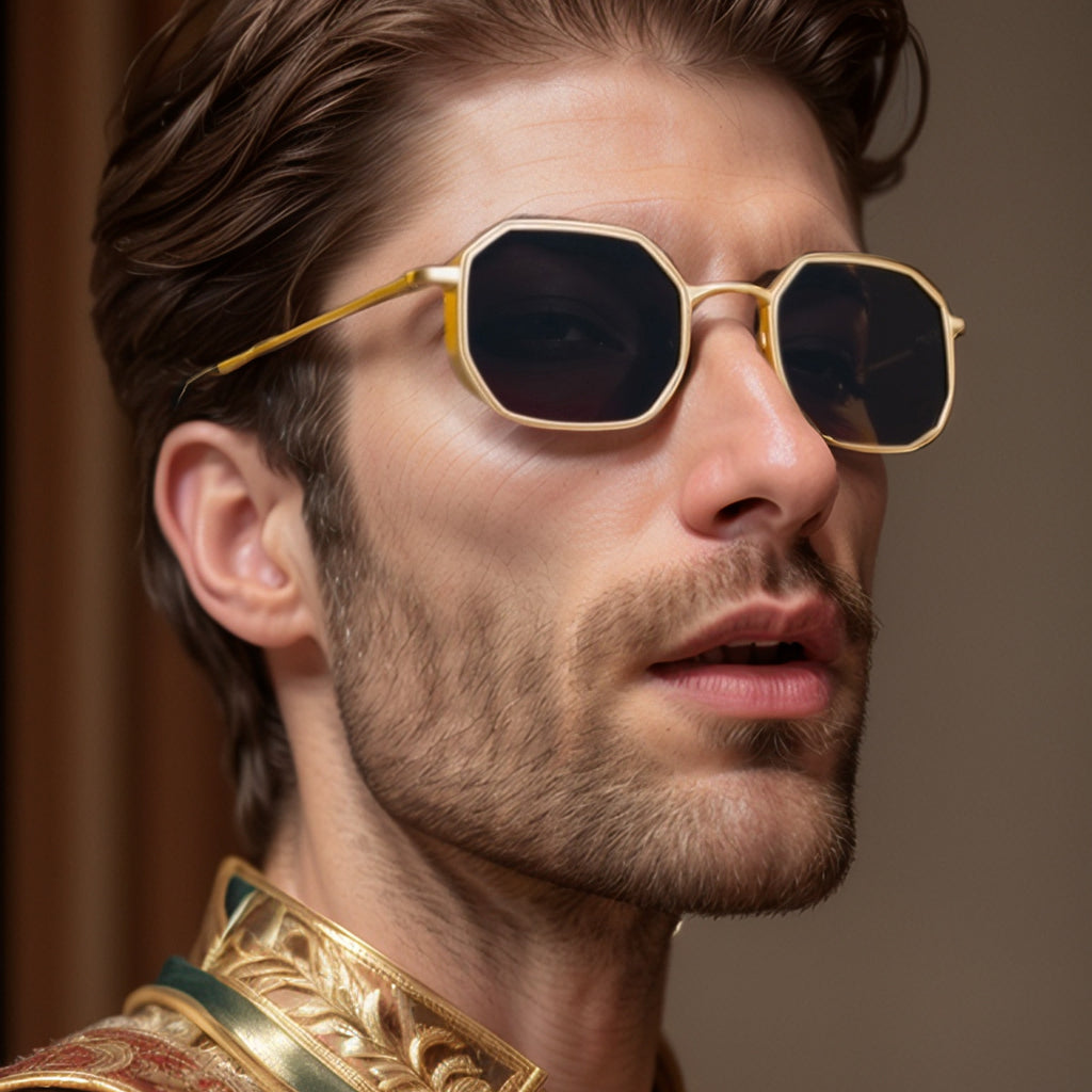 Lunettes de soleil style carré pour hommes