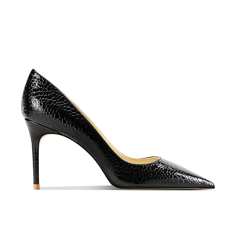 Femmes pointue Stiletto Snake-print Talons hauts