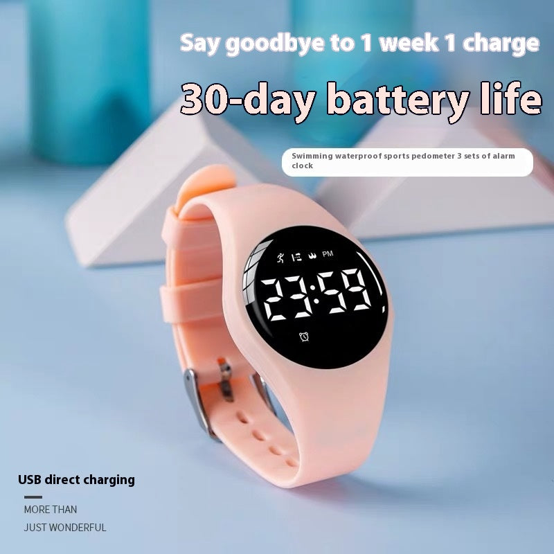 Simple Imperméable Vibration Alarm Clock Middle School Student Sports Watch