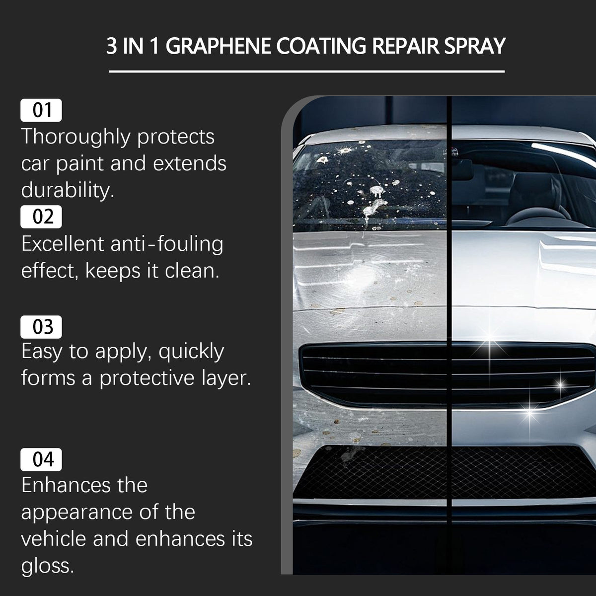 Spray de protection de la peinture automobile 3-en-1