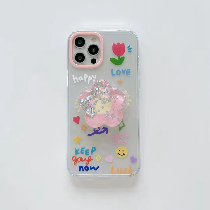 Étui simple de téléphone en silicone fleur