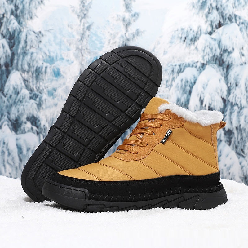 Bottes de neige avec semelles extérieures antidérapantes doublées de coton