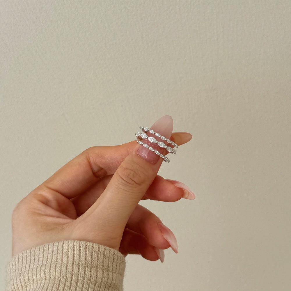 Anneau Femme Printemps Design Bracelet incrusté