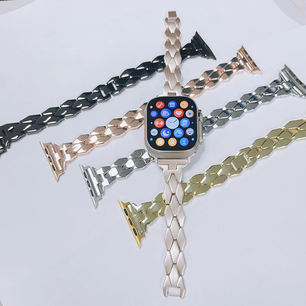 Bracelet en métal massif de diamant en acier inoxydable créatif