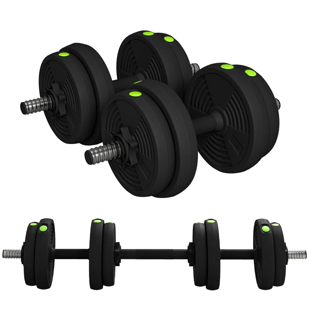 33LBS 2-en-1 Réglable Barbell & Dumbbells Set