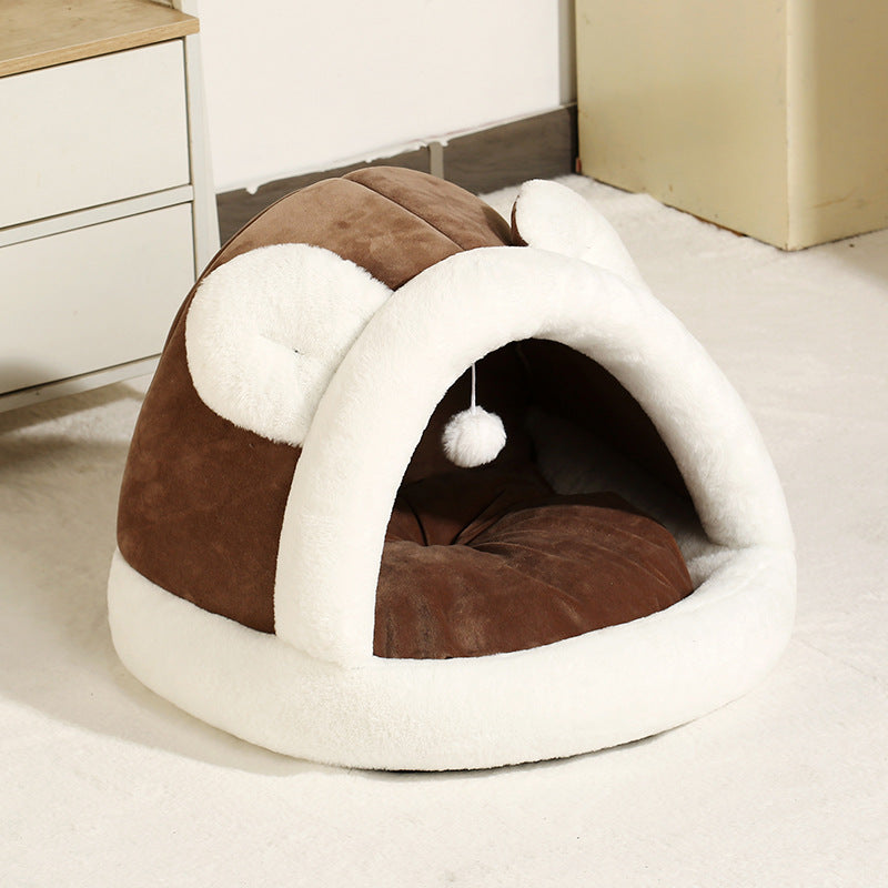 Pet Tent Cave Bed for Cats Petits chiens auto-échauffant Cat Tent Bed Cat Hut confortable Pet Sl