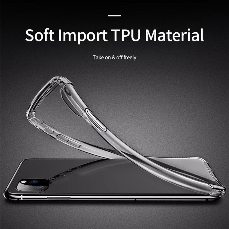 Étui de téléphone ultra-mince en silicone transparent résistant aux éclaboussures