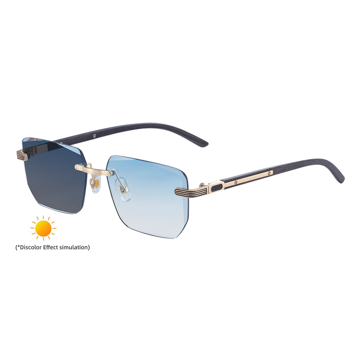 Lunettes de soleil sans cadre pour hommes haut de gamme