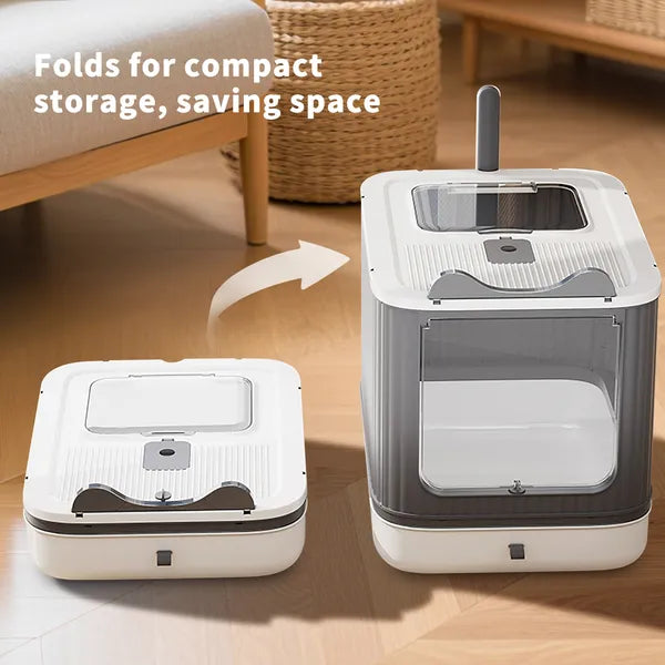 Elf White High Leakage Cat Litter Box