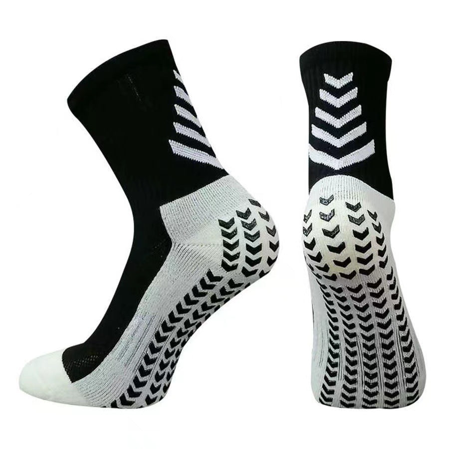 Chaussettes athlétiques mi-calf pour hommes pour course antidérapante Silicone épaissie