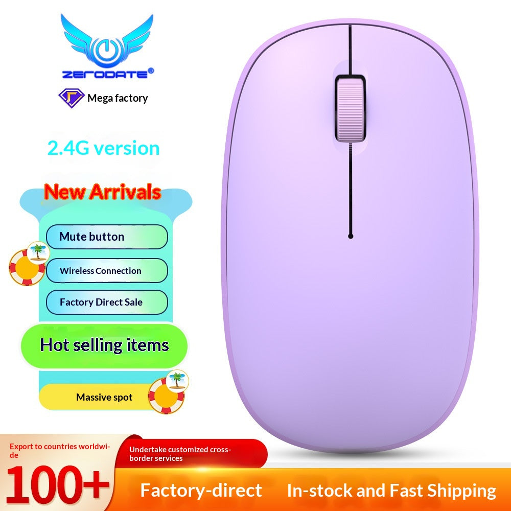 Souris de bureau sans fil avec fonctionnement silencieux