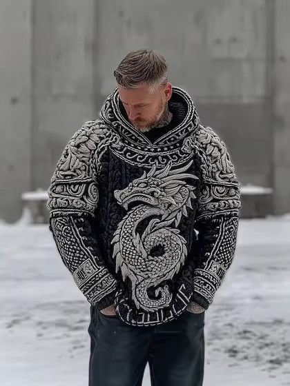Hoodie imprimée casual homme sans poches