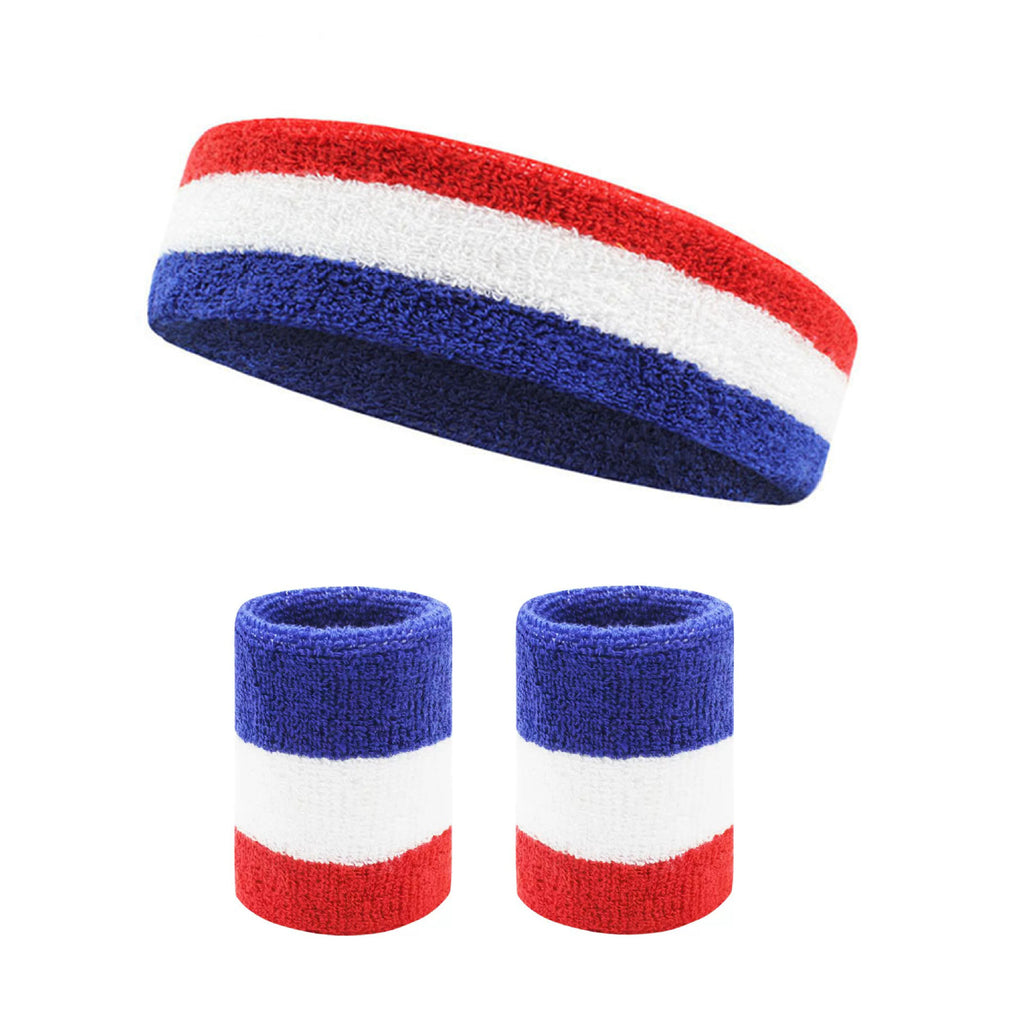 Bande-tête et bande-bracelet d'absorption de la sueur pour les exercices de course et de fitness