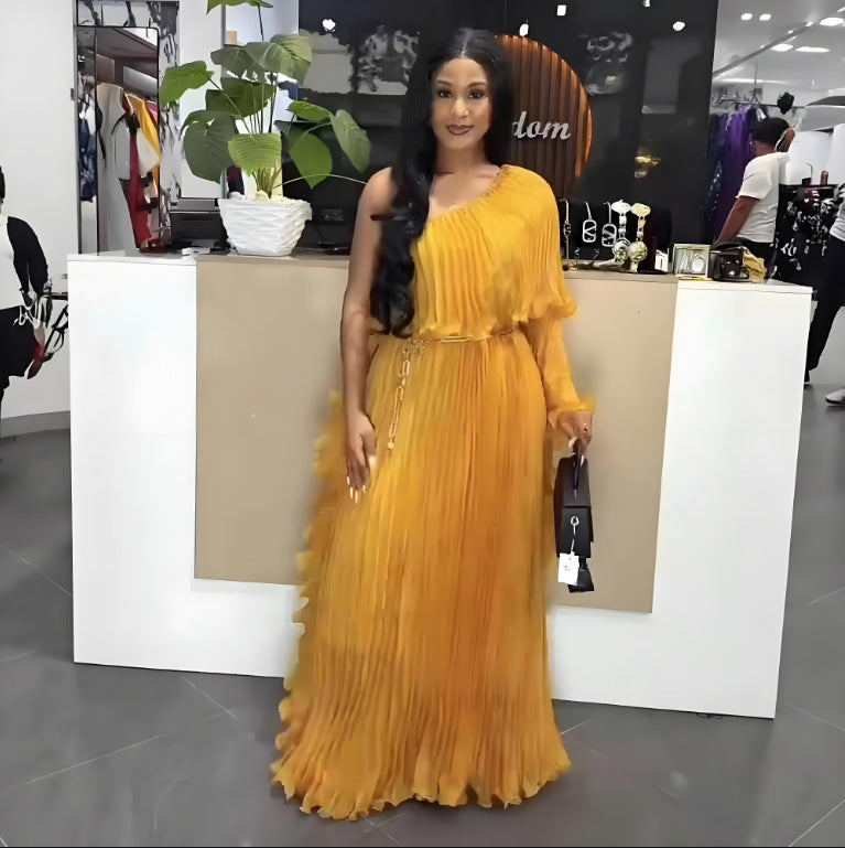 Robe de soirée élégante à une épaule mode