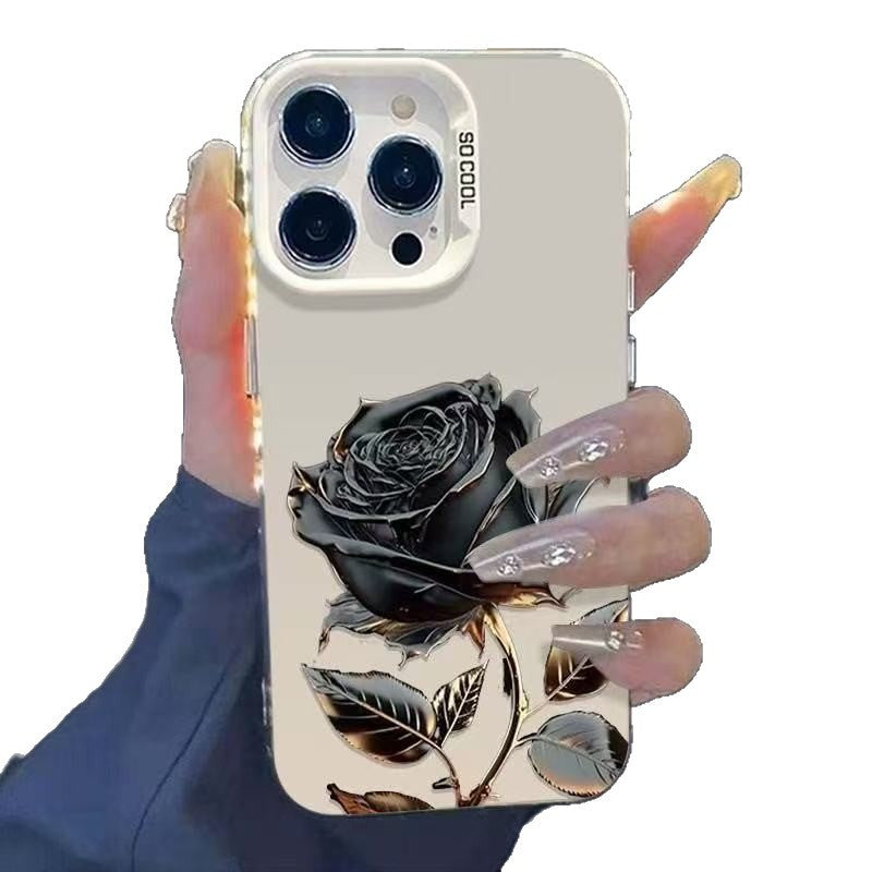 Boite de téléphone Pro Max de Black Gold Rose 17
