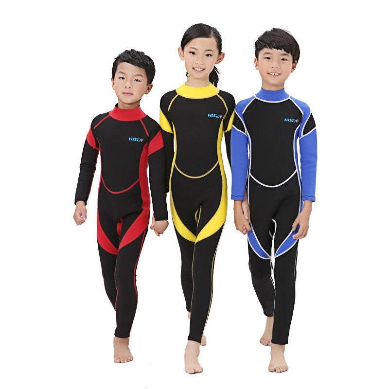 Costume de plongée en une seule pièce chaud et résistant au froid pour enfants