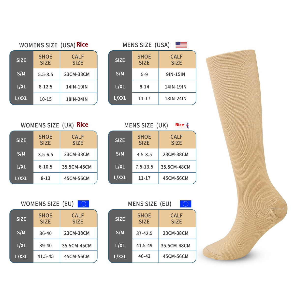 Fitness extérieur Courir Exercice Pression Cyclisme Long Tube Chaussettes de compression