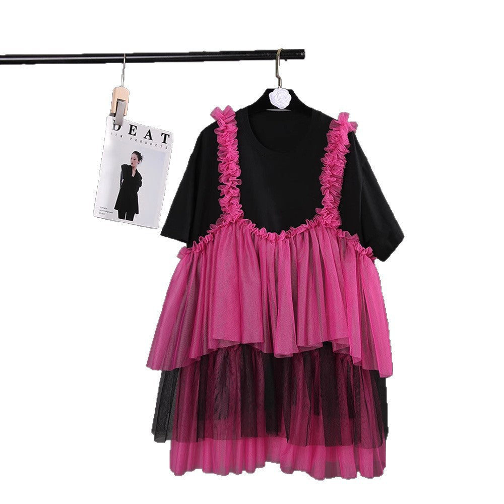 Robe d'habillage pour femmes avec panneau en mesh