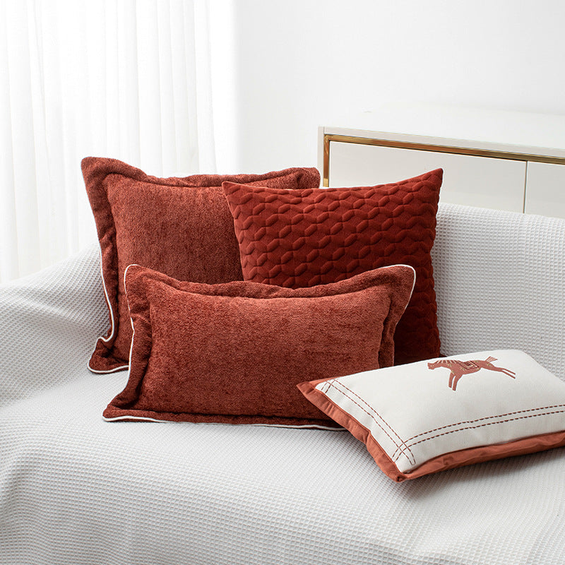 Chambre à coucher vintage de style nordique Coussin brodé