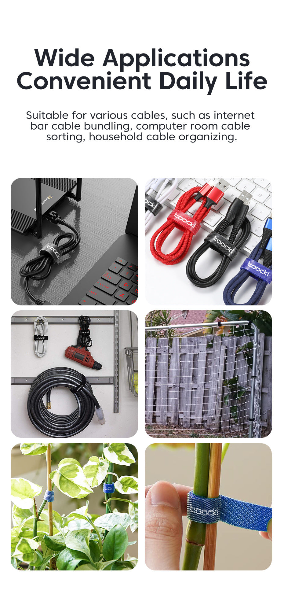 Stockage de câble de données avec cordon de ceinture de ligne de couleur
