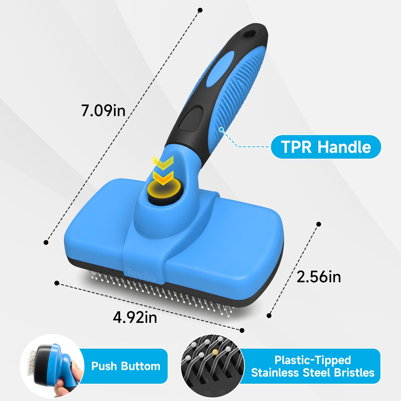 Brosse auto-nettoyante pour chien pour la couverture