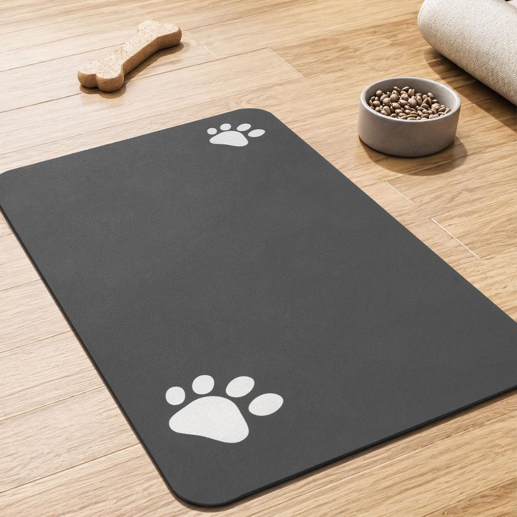 Nourriture pour animaux de compagnie Mat-Absorbent Dog Mat pour la nourriture et l'eau Bol No Stains Easy Clean Dog Food Ma