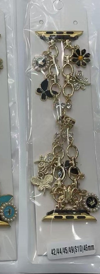 Bracelet de montre à papillon métallique