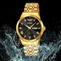 Business Bande en acier massif Calendrier Casual Waterproof Watch