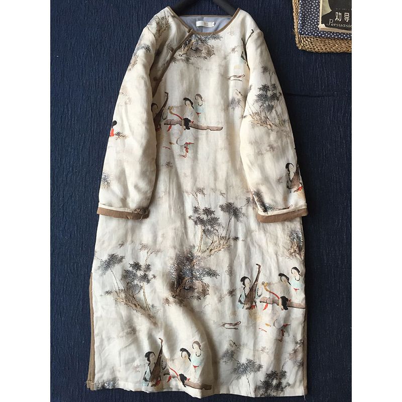 Artistic Retro Style Flattering Cheongsam Style Coat