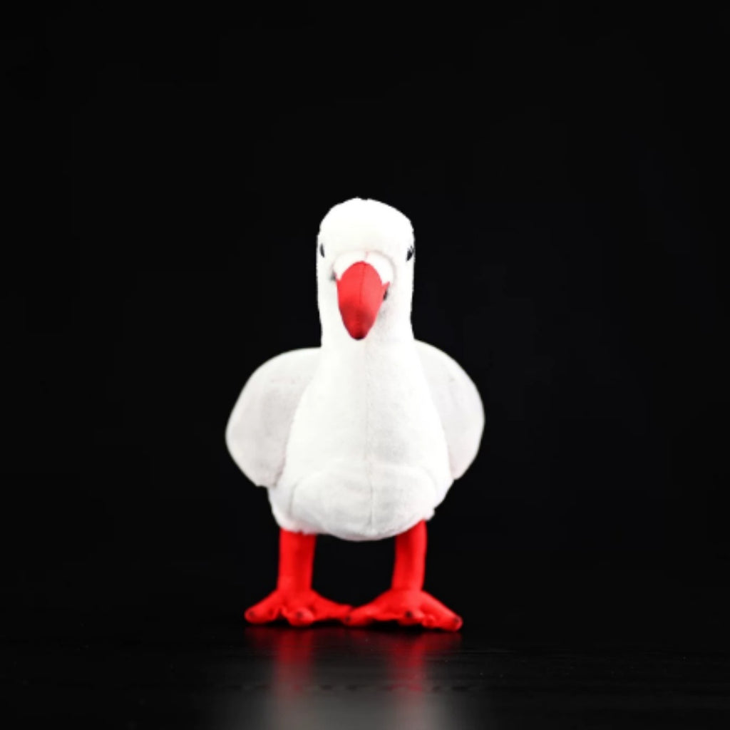 Cadeau de simulation de poupée en peluche de goéland rouge
