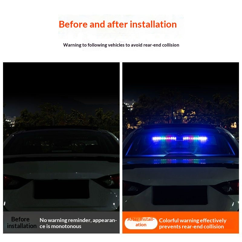 Avertisseur solaire de voiture anti-collision Strobe Light
