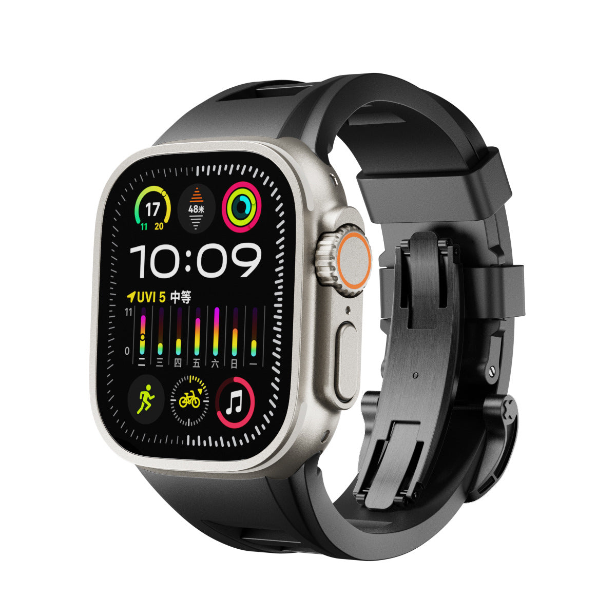 Montre Bracelet en silicone liquide S9 épingle boucle ultra pliante